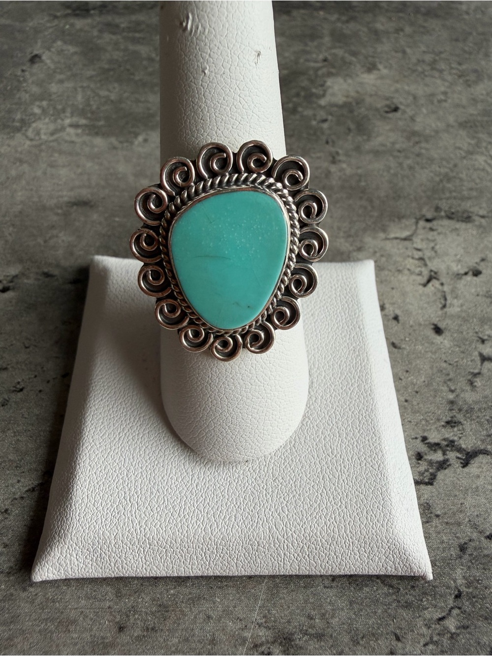 Royston Turquoise Sterling Silver Ring - Adjustable